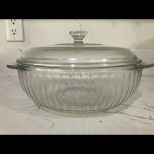 Vintage Pyrex Ribbed Casserole Dish